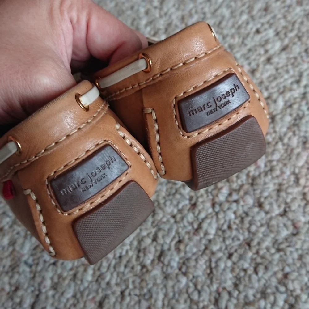 Marc Joseph Cypress Hill Tan Leather Loafers size 6